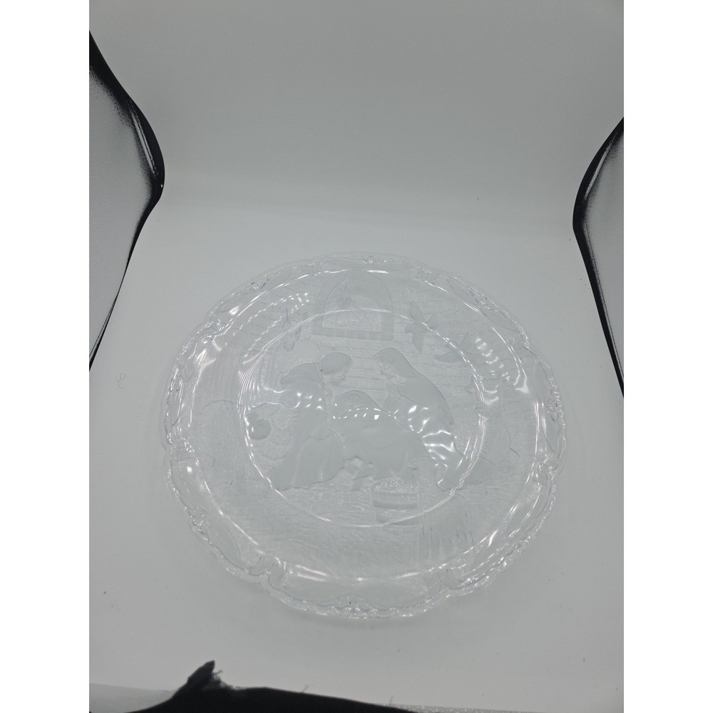 Vintage Mikasa Nativity Scene Plaque Platter - SA 961/895 Crystal 15 1/2" (CC)